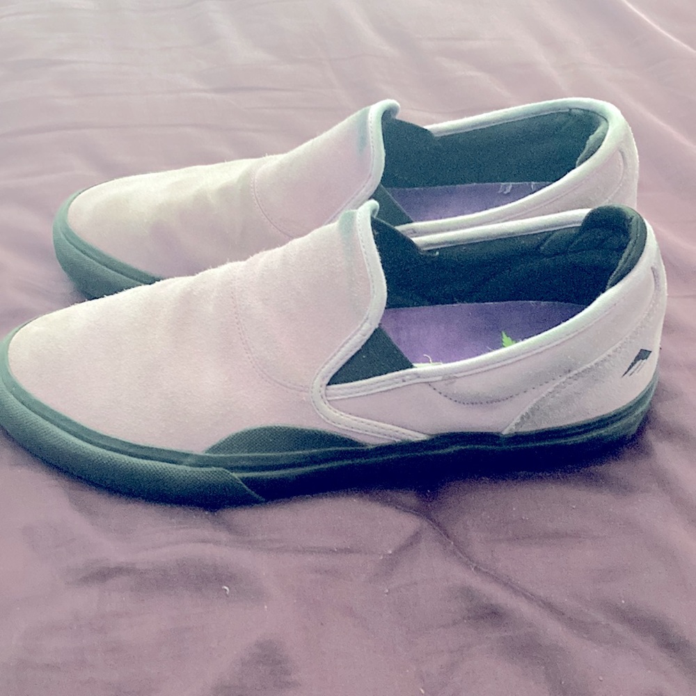 Emerica Emerica. Shoes slip ons purple and black size 12 mens
